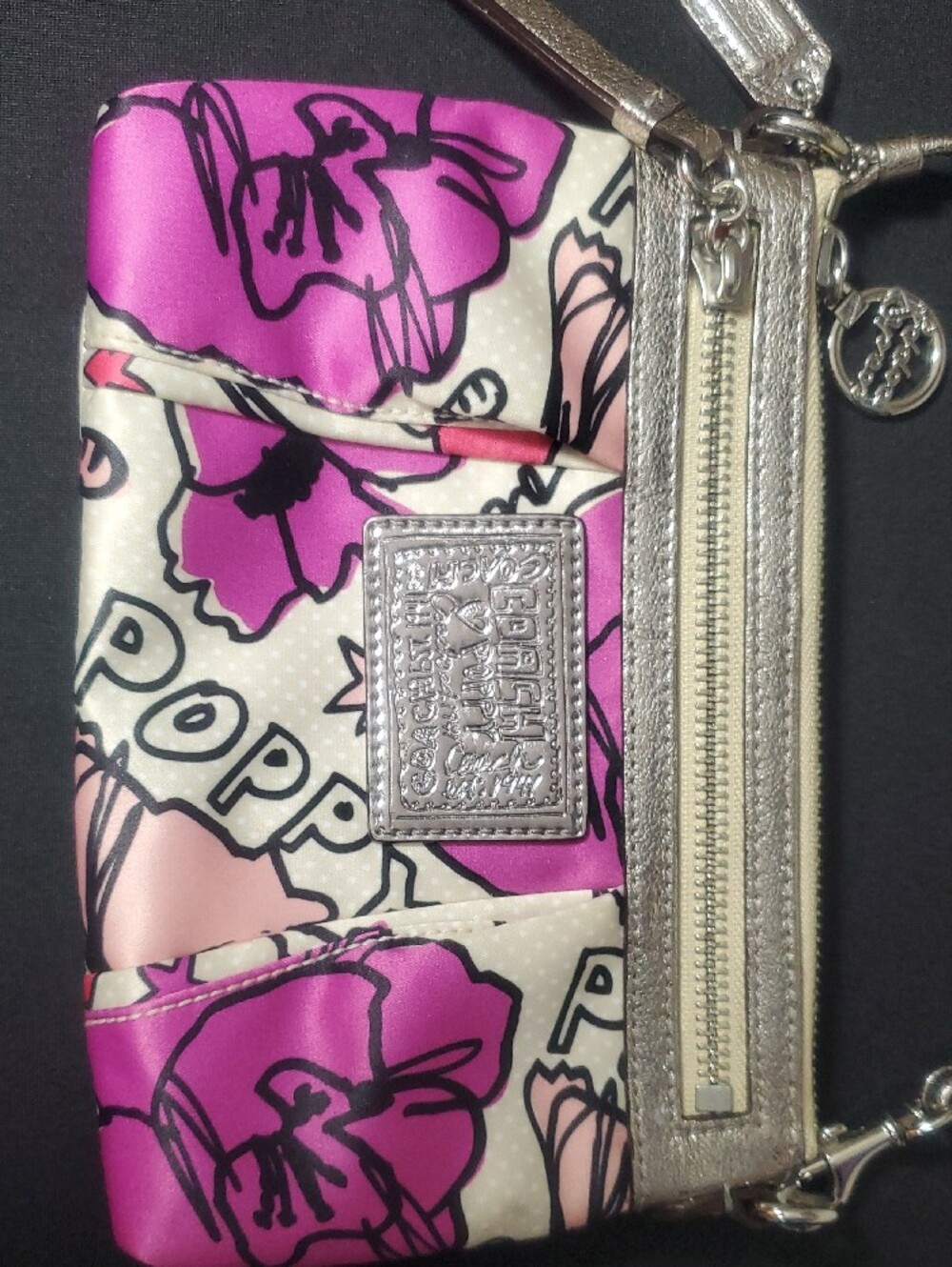 Coach Poppy Graffiti Floral Shoulder Top Handle Bag